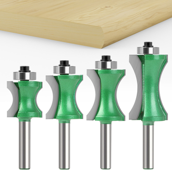 Αψιδωτή φρέζα ξυλουργικής με επίπεδη βάση και αυλακώσεις, κυκλικός άξονας