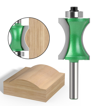 Αψιδωτή φρέζα ξυλουργικής με επίπεδη βάση και αυλακώσεις, κυκλικός άξονας