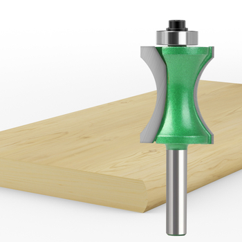 Αψιδωτή φρέζα ξυλουργικής με επίπεδη βάση και αυλακώσεις, κυκλικός άξονας