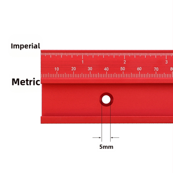 RUITOOL οδηγός ράγας από αλουμίνιο με κλίμακα για ξυλουργική, Τύπος 45, κράμα 6061, βάρος 0,2–0,48 kg, σετ 1 τεμάχιο