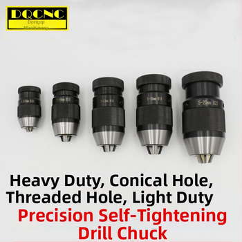 Самозатягащ патронник за фрезов стан и настолна бормашина, модел 1-16B16, диапазон захвата 1-13/1-16, въглеродна стомана, стандартен конус, точност 0.006