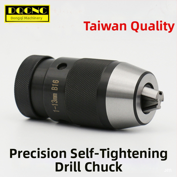 Самозатягащ патронник за фрезов стан и настолна бормашина, модел 1-16B16, диапазон захвата 1-13/1-16, въглеродна стомана, стандартен конус, точност 0.006