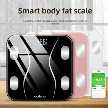 KAISO elektroninis kūno svorių matuoklis su Bluetooth ir programėle, išmanus namų kūno svorio matuoklis, matuoja svorį, riebalus, kalorijas ir drėgmę, maksimalus svoris 180 kg
