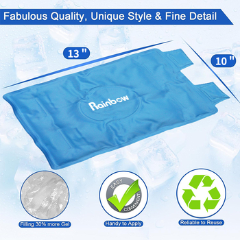 Kojos kelio šaldymo kompresas su gelio įdaru, karštai ir šaldymo terapijai, 14 vnt komplektas