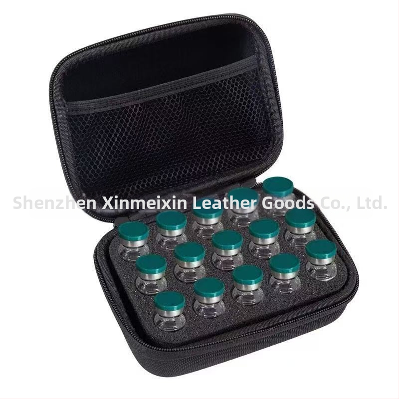 15-priehradková EVA taška na fľaše 10 ml/15 ml pre éterické oleje a liečivá; prenosná, odolná voči pádom, s prispôsobiteľným balením