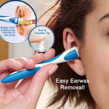 Σπειροειδές κουτάλι για τα αυτιά με αναρρόφηση, χωρίς φως, καθαριστικό αυτιών