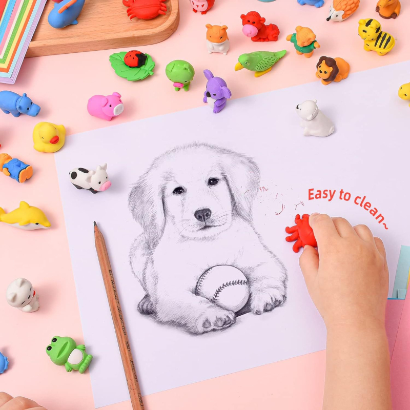 Guminių gyvūnėlių stalo žaislai – 30 dalių atsitiktinių gyvūnų rinkinys, modelis R0014-2, klasės prizas