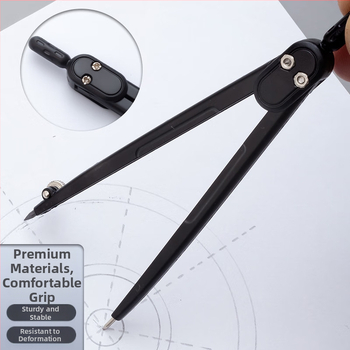 Fém körző diákoknak, professzionális rajzoláshoz, multifunkcionális geometria és mechanikus tervező eszköz, modell ACS90884, M&G márka