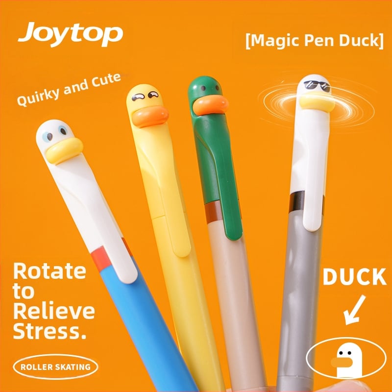 Гел писалка Magic Duck серия, пластмасов корпус, водно-базирано мастило, не се изтрива, връх: други материали, патешки мотив