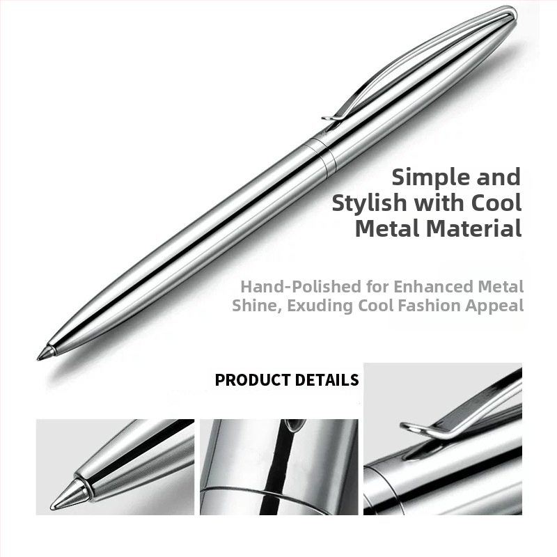 Otáčacie kovové pero na podpis s tlačeným logom a možnosťou personalizácie, vhodné ako darček.