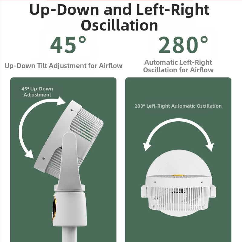 USB зареждаем вентилатор за циркулация на въздуха, тих дистанционно управляем осцилиращ вентилатор с таймер 2-8 ч