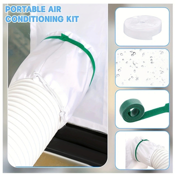 Υφασμάτινο σφράγισης παραθύρου για φορητό κλιματιστικό — πολυεστέρας, μάρκα Mcdodo/Maiduoduo, μοντέρνος μινιμαλισμός, κάλυμμα κλιματιστικού