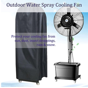 Κάλυμμα σκόνης για ανεμιστήρα, ύφασμα πολυεστέρα (99% πολυεστέρα), δευτερεύουσα ύλη PVC, προσαρμόσιμο, κατάλληλο για επιτραπέζιους και δαπέδου ανεμιστήρες