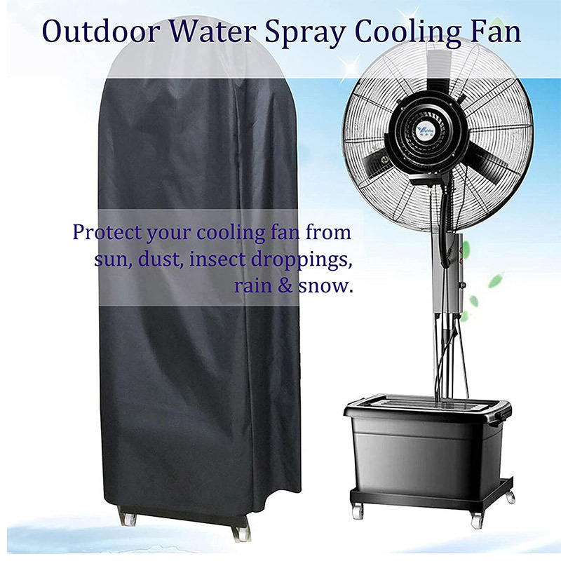 Kryt za ventilator protiv prašine, poliester tkanina (99% poliester), PVC sekundarni materijal, prilagodljiv, za stolne i podne ventilatore