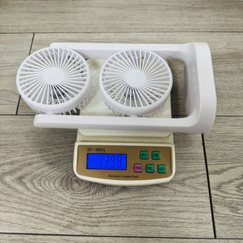 USB επιτραπέζιος ανεμιστήρας διπλής κεφαλής, 6+ λεπίδες, 3 ταχύτητες, κινητήρας με βούρτσες, ABS περίβλημα