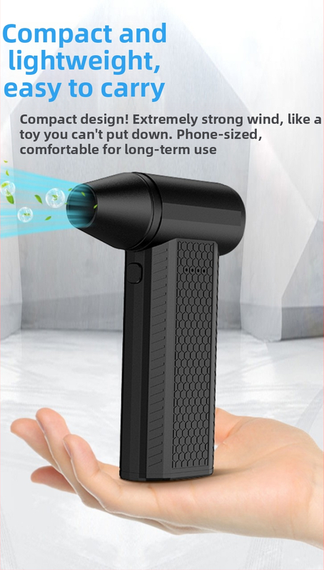 F4 Ръчен преносим снегоуборщик за открито — 130000 об/мин безчетков мотор, USB захранване, шум 37–45 dB