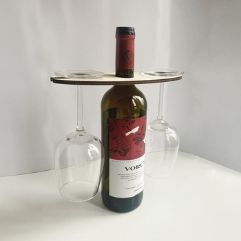 Drveni stojak za vino, personaliziran, moderan i minimalistički stil, materijal: boxwood