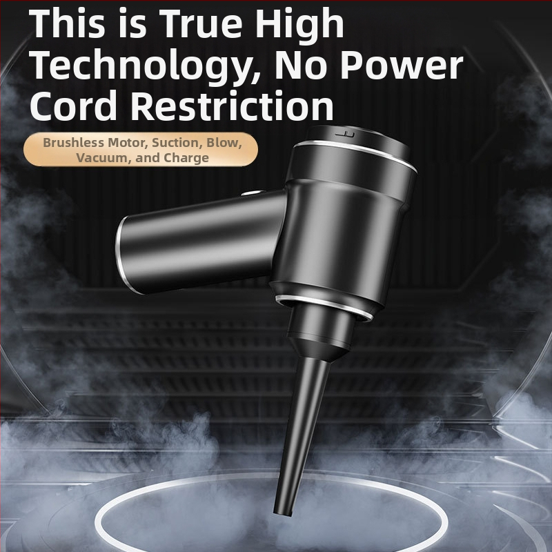Rokas automobiļu putekļu sūcējs, bezvadu, 4‑in‑1, bezkartālais motors, 120W/11.1V, 9000 Pa sūknēšana