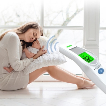 Bezkontakta infraskat temperatūras mērītājs uz pieres, modelis UFR106, automātiska izslēgšana, ℃/°F konvertēšana, 20 atmiņas