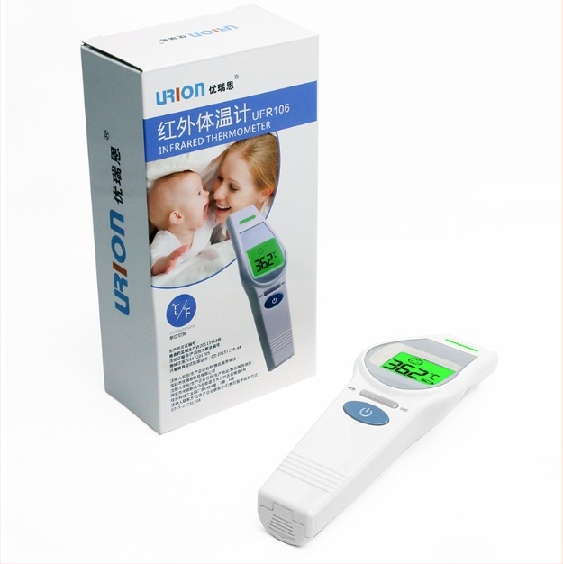 Неинвазивен инфрачервен термометър за челото, модел UFR106, автоматично изключване, конверсия ℃/℉, 20 запаметени показания