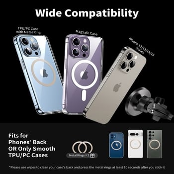 CHOETECH MagSafe autós tartó – mágneses rögzítés a légkivezetőhöz, Snap-on szerelés, Apple MagSafe-kompatibilis