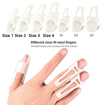 Шина за пръст с поддържаща сгъване на ставата — пластмасова защитна маншета за пръсти, за възрастни