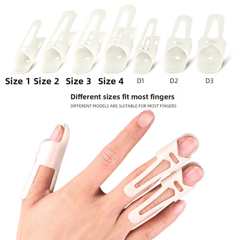 Шина за пръст с поддържаща сгъване на ставата — пластмасова защитна маншета за пръсти, за възрастни