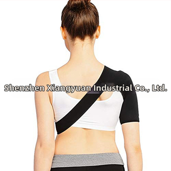 Sporta plecu aizsargs ar regulējamu elpojošu jostu – vienpusējs pleca siksna; poliesteru šķiedra; pieaugušais; piemērots svaru zālei; plecu aizsardzība