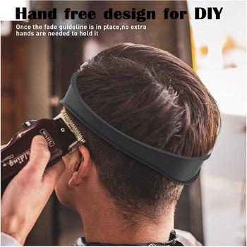 Κυρτή ζώνη κομμωτικής από σιλικόνη με προτύπωση γραμμής λαιμού και οδηγίες κοπής μαλλιών