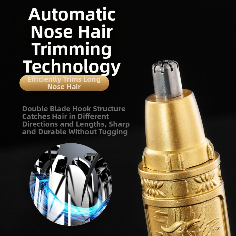 Тример за носни косми - презареждащ се, компактна, премахваща се глава за почистване, вградена батерия 300–500 mAh, автономия над 30 дни