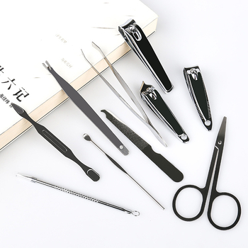 Autonomy 10 τεμάχια σετ κοπτών νυχιών για οικιακή χρήση, πολυλειτουργικά εργαλεία μανικιούρ, φορητό, από ατσάλι άνθρακα