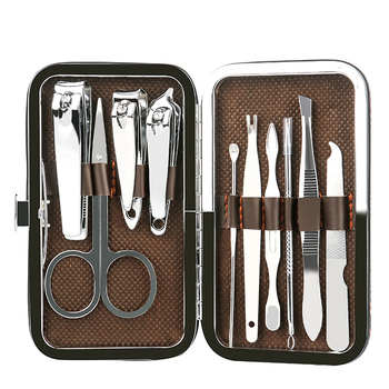 Autonomy 10 τεμάχια σετ κοπτών νυχιών για οικιακή χρήση, πολυλειτουργικά εργαλεία μανικιούρ, φορητό, από ατσάλι άνθρακα