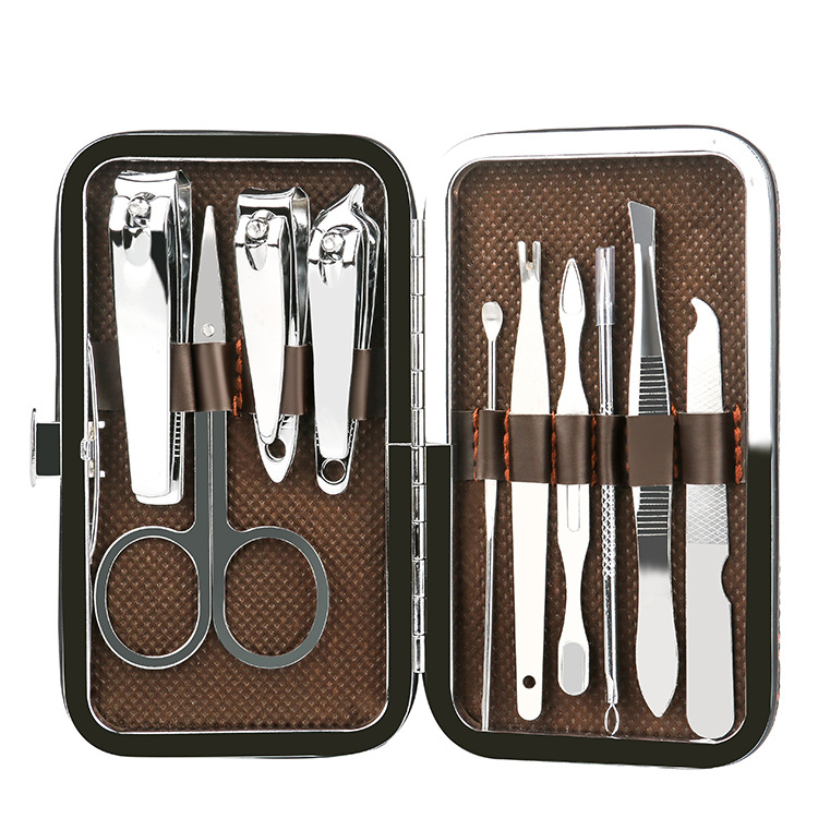 Autonomy комплект нокторезачки за домашен маникюр, 10 части, мултифункционален инструмент, преносим, от въглеродна стомана