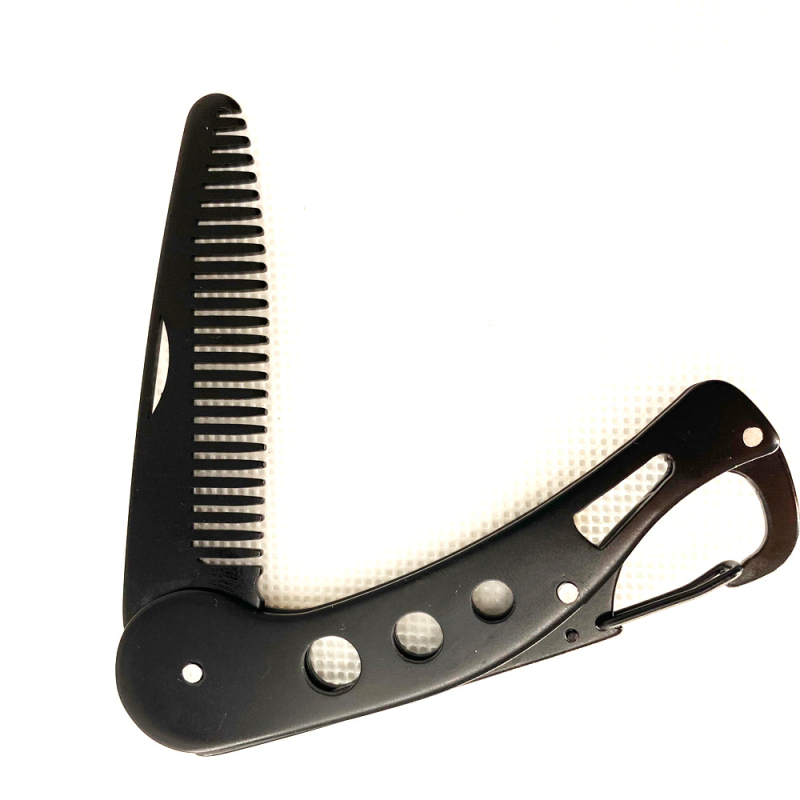 Praktiškas barzdos priežiūros rinkinys – sulankstomas nerūdijančio plieno šukos, HK prekės ženklas, kilmė Sičuano regionas, licencijuota privataus prekės ženklo etiketė