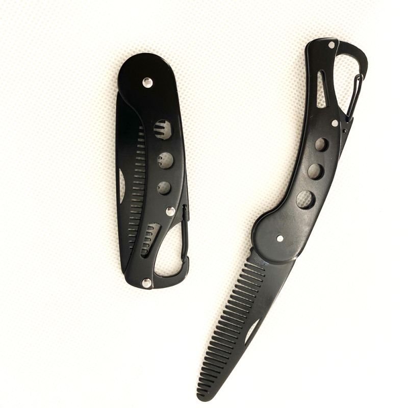 Praktiškas barzdos priežiūros rinkinys – sulankstomas nerūdijančio plieno šukos, HK prekės ženklas, kilmė Sičuano regionas, licencijuota privataus prekės ženklo etiketė