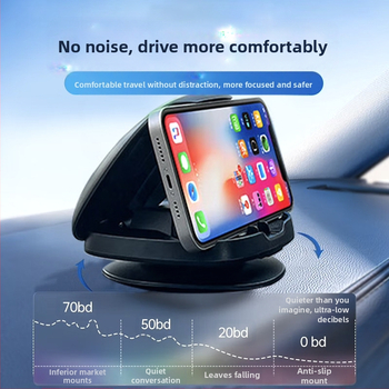 Автомобилен държач за мобилен телефон с въртене на 360° за централна конзола | Универсален за мобилни телефони | Модел F107 | Материал: пластмаса