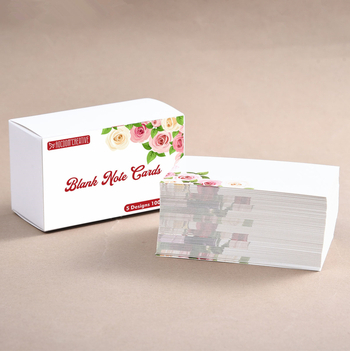 100 празни карти за бележки и поздравителни карти, хартия, печат, персонализация по заявка, подходящи за бизнес подаръци