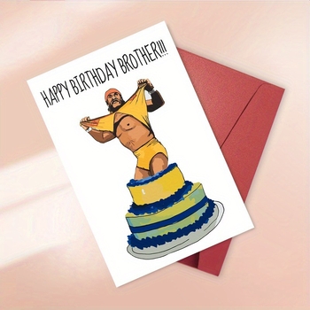 Поздравителна картичка за рожден ден със плик — картон, печат; подходяща за сватба, рожден ден и Коледа; стил: свеж; категория: поздравителна картичка