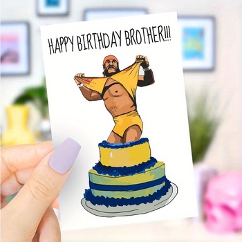 Поздравителна картичка за рожден ден със плик — картон, печат; подходяща за сватба, рожден ден и Коледа; стил: свеж; категория: поздравителна картичка