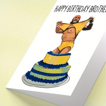 Поздравителна картичка за рожден ден със плик — картон, печат; подходяща за сватба, рожден ден и Коледа; стил: свеж; категория: поздравителна картичка