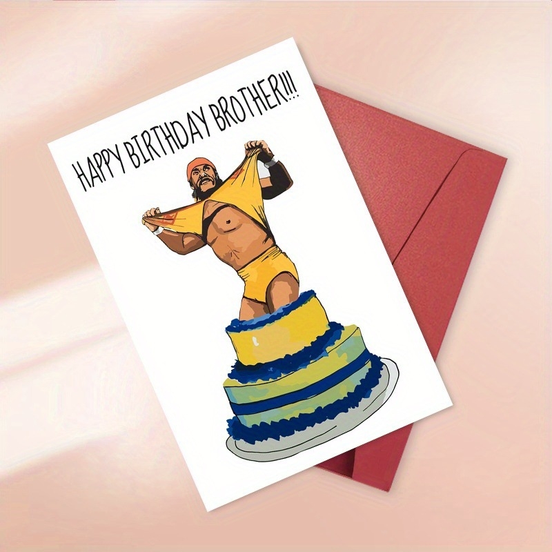 Поздравителна картичка за рожден ден със плик — картон, печат; подходяща за сватба, рожден ден и Коледа; стил: свеж; категория: поздравителна картичка