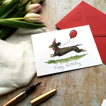 Поздравителна картичка със плик за рожден ден, Jammed материал, печат, стил: леко свеж