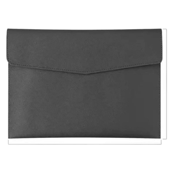 Чанта за документи PU кожа, голям обем, за A4 документи, портативна със щракваща закопчалка