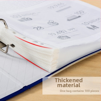 Cool PVC прозрачен файлов органайзер със клипсове за подвързване, слотен дизайн, съвместим с дупки 3/4/11, 100 бр./пакет