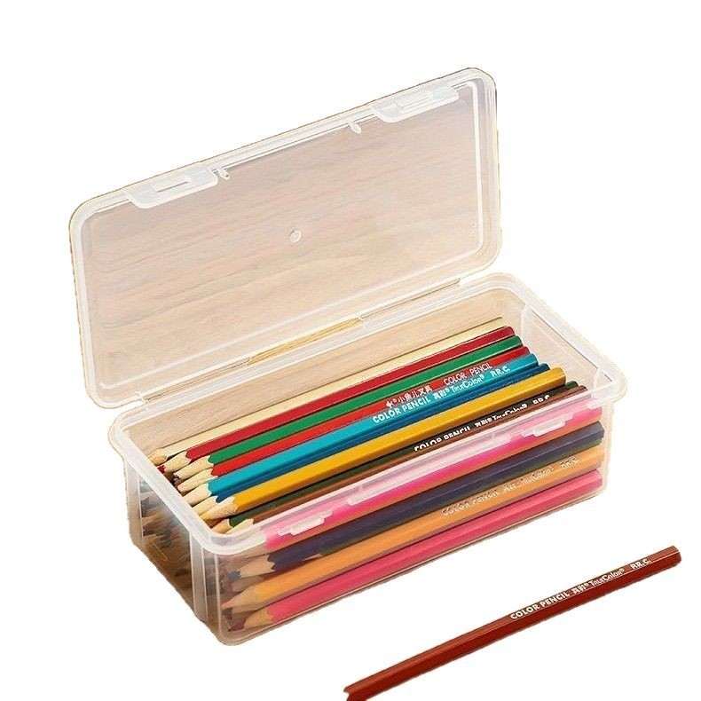 Πλαστικό κουτί αποθήκευσης μολυβιών και μαρκαδόρων, με μεγάλη χωρητικότητα, για παιδιά, δυνατότητα λογότυπου