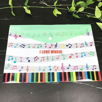 A4 чанта за документи с пианообразна форма, музикална тема, сладък карикатурен стил; Xinchuang, материал 001, стил бутонен, стилизация карикатура