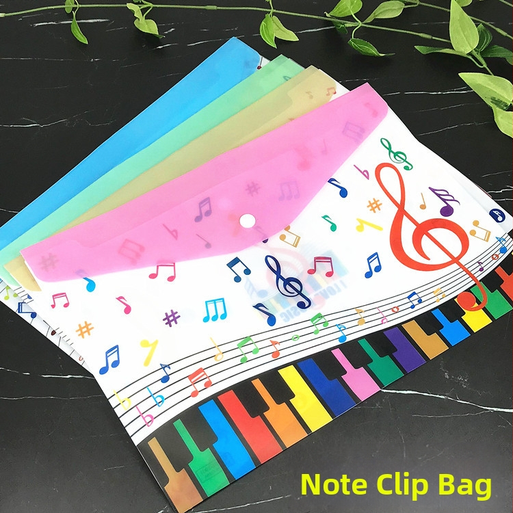 A4 чанта за документи с пианообразна форма, музикална тема, сладък карикатурен стил; Xinchuang, материал 001, стил бутонен, стилизация карикатура