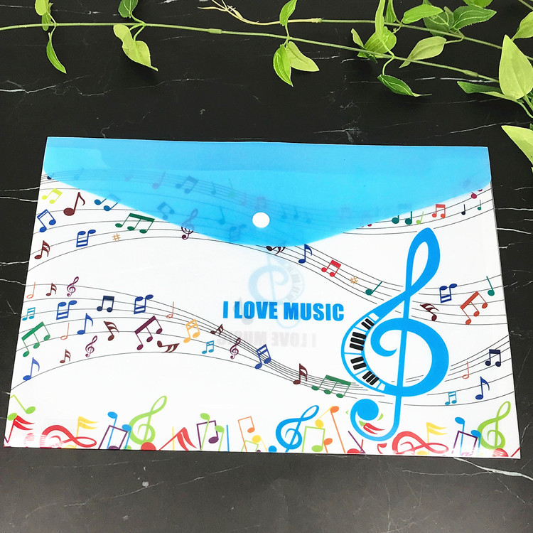 A4 чанта за документи с пианообразна форма, музикална тема, сладък карикатурен стил; Xinchuang, материал 001, стил бутонен, стилизация карикатура