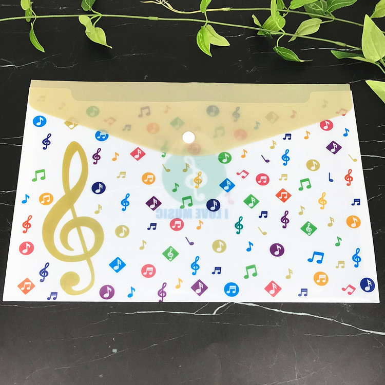 A4 чанта за документи с пианообразна форма, музикална тема, сладък карикатурен стил; Xinchuang, материал 001, стил бутонен, стилизация карикатура