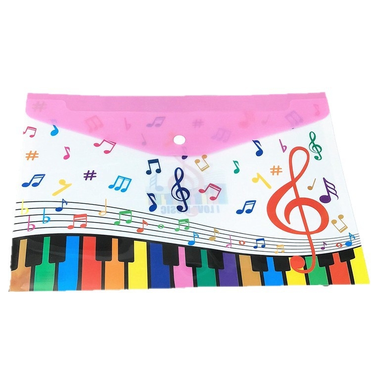A4 чанта за документи с пианообразна форма, музикална тема, сладък карикатурен стил; Xinchuang, материал 001, стил бутонен, стилизация карикатура